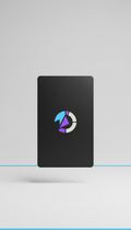 Slate Black Minimalist Icon Digital Card