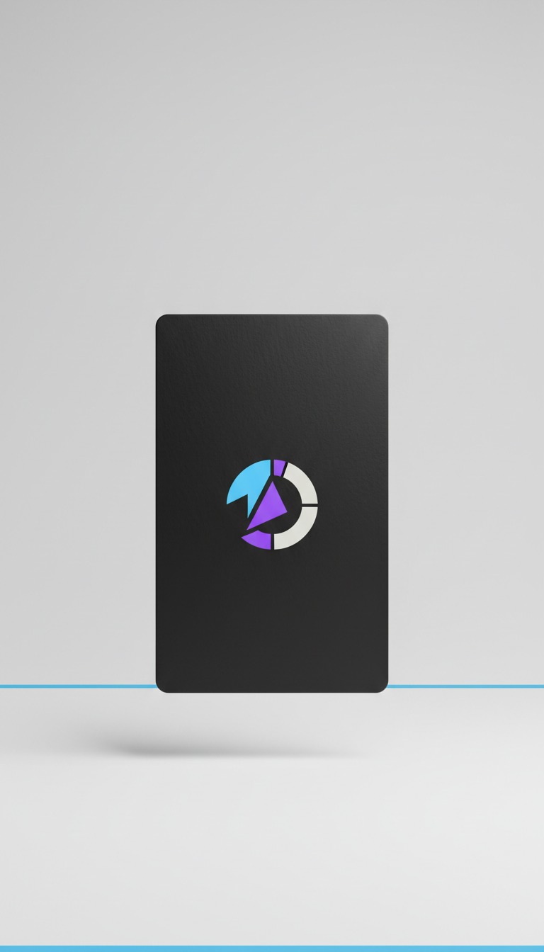 Slate Black Minimalist Icon Digital Card